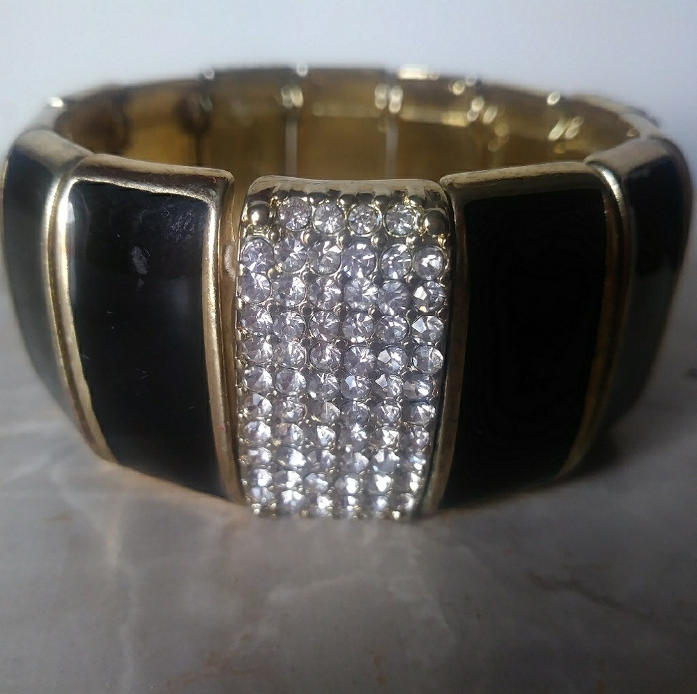 Black & Gold Sparkly Bracelet